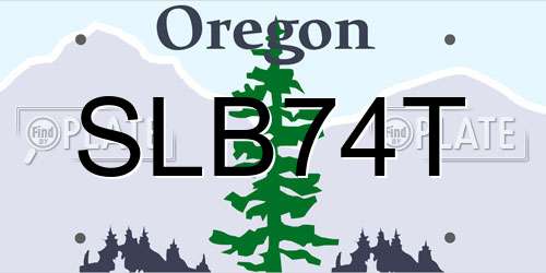 SLB74T Oregon License Plate