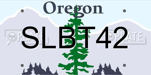 SLBT42 Oregon License Plate