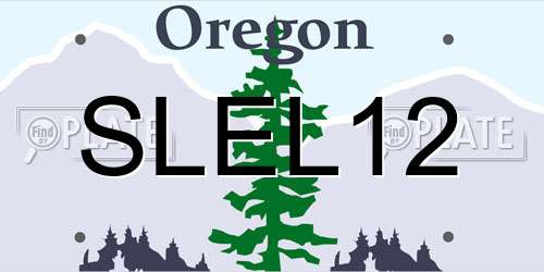SLEL12 Oregon License Plate