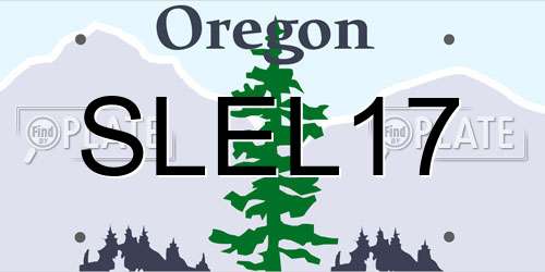 SLEL17 Oregon License Plate
