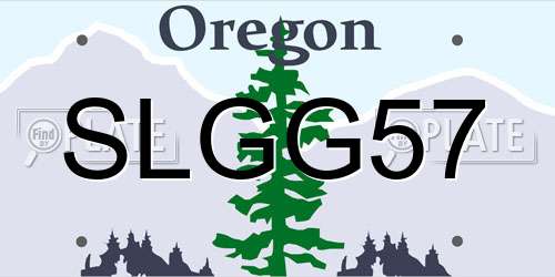 SLGG57 Oregon License Plate