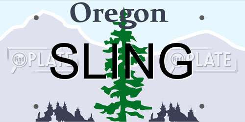 SLING Oregon License Plate