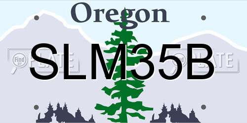 SLM35B Oregon License Plate