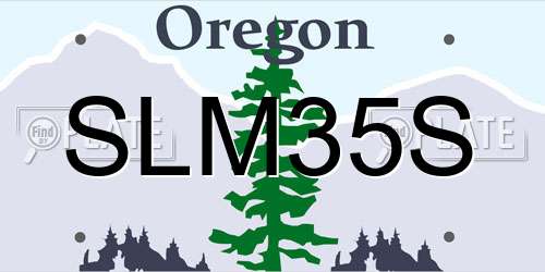 SLM35S Oregon License Plate