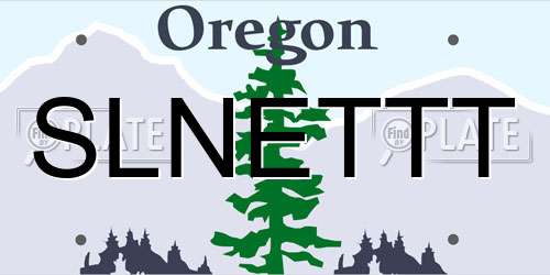SLNETTT Oregon License Plate