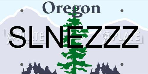 SLNEZZZ Oregon License Plate