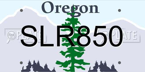 SLR850 Oregon License Plate