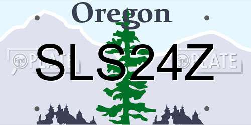SLS24Z Oregon License Plate