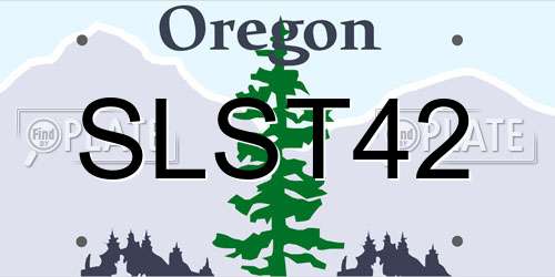 SLST42 Oregon License Plate