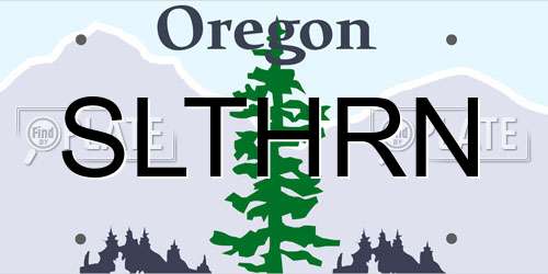SLTHRN Oregon License Plate