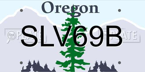SLV69B Oregon License Plate