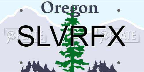 SLVRFX Oregon License Plate