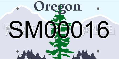 SM00016 Oregon License Plate