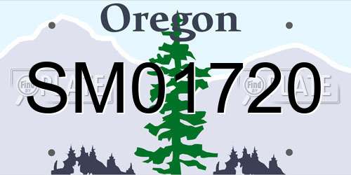 SM01720 Oregon License Plate
