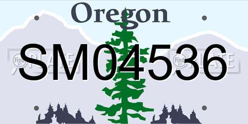 SM04536 Oregon License Plate