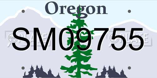 SM09755 Oregon License Plate