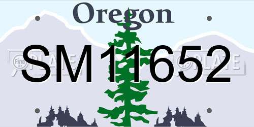 SM11652 Oregon License Plate