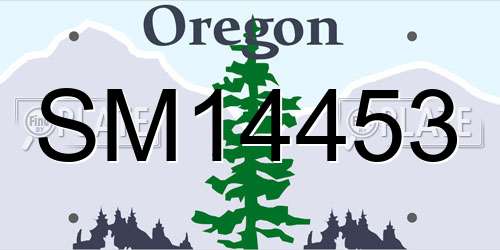 SM14453 Oregon License Plate