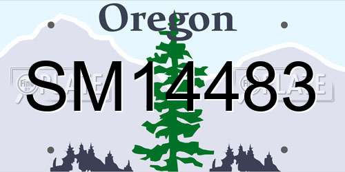 SM14483 Oregon License Plate