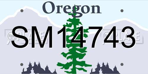 SM14743 Oregon License Plate