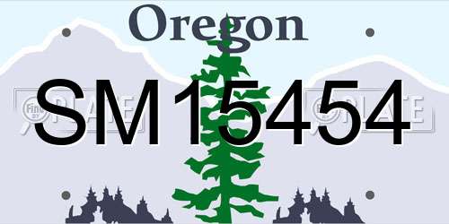 SM15454 Oregon License Plate