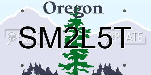 SM2L5T Oregon License Plate