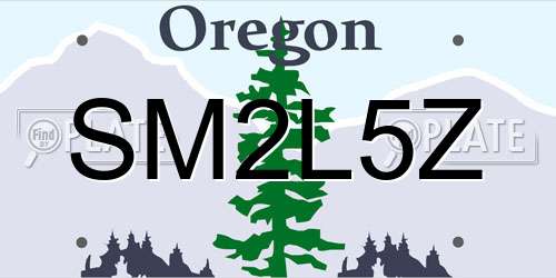 SM2L5Z Oregon License Plate