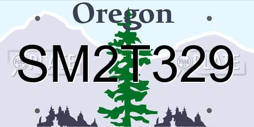 SM2T329 Oregon License Plate