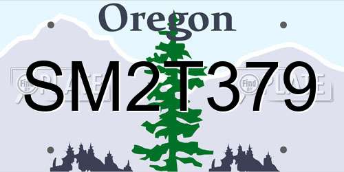 SM2T379 Oregon License Plate