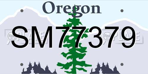 SM77379 Oregon License Plate