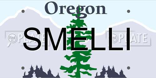 SMELLI Oregon License Plate
