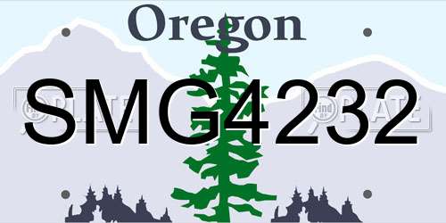 SMG4232 Oregon License Plate