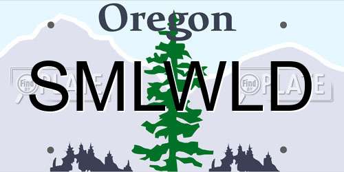 SMLWLD Oregon License Plate