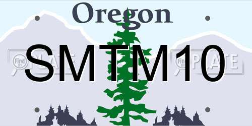 SMTM10 Oregon License Plate