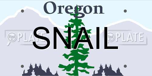 SNAIL Oregon License Plate