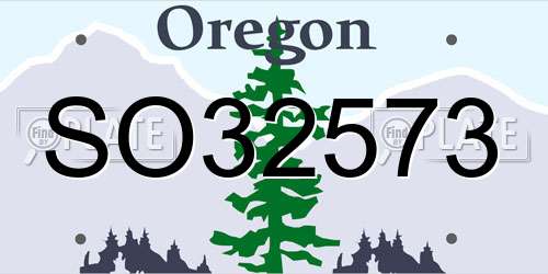 SO32573 Oregon License Plate