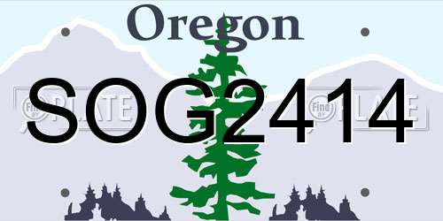 SOG2414 Oregon License Plate