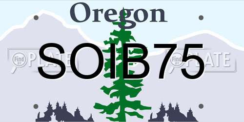 SOIB75 Oregon License Plate