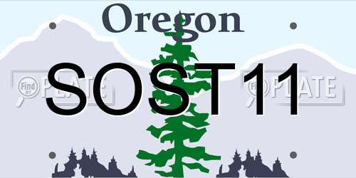 SOST11 Oregon License Plate
