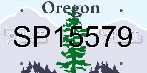 SP15579 Oregon License Plate