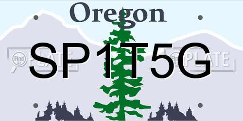 SP1T5G Oregon License Plate