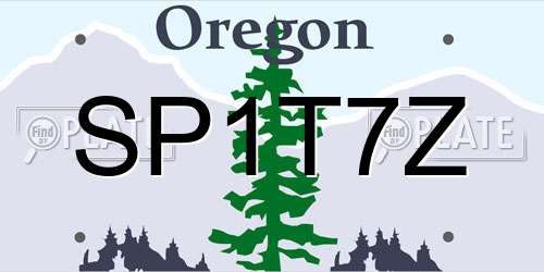 SP1T7Z Oregon License Plate
