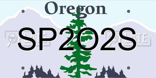 SP2O2S Oregon License Plate