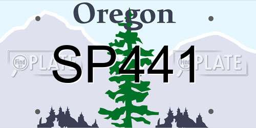 SP441 Oregon License Plate