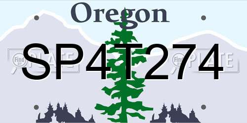 SP4T274 Oregon License Plate