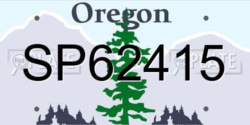 SP62415 Oregon License Plate