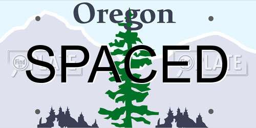 SPACED Oregon License Plate