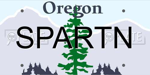 SPARTN Oregon License Plate