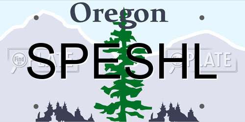 SPESHL Oregon License Plate