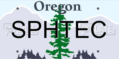 SPHTEC Oregon License Plate